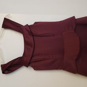 Jessica McClintock formal burgundy satin gown. Size 10